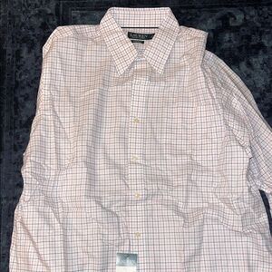 Lauren Ralph Lauren Men's Plaid Shirt - White and Pink
